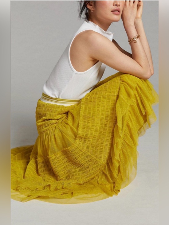 Anthropologie Dresses & Skirts - Maeve by Anthropologie Tulle Midi Skirt - NEW